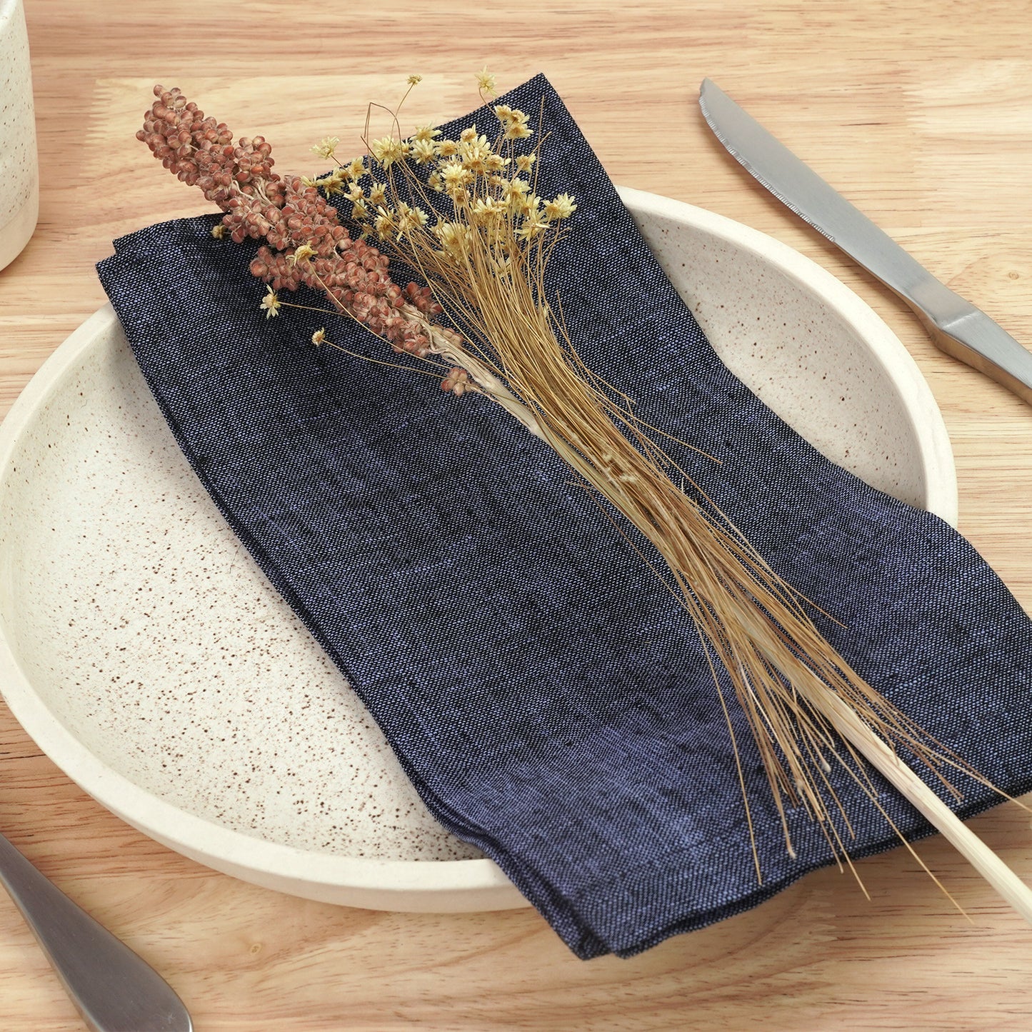 Chambray Linen Napkins (4 Pack)