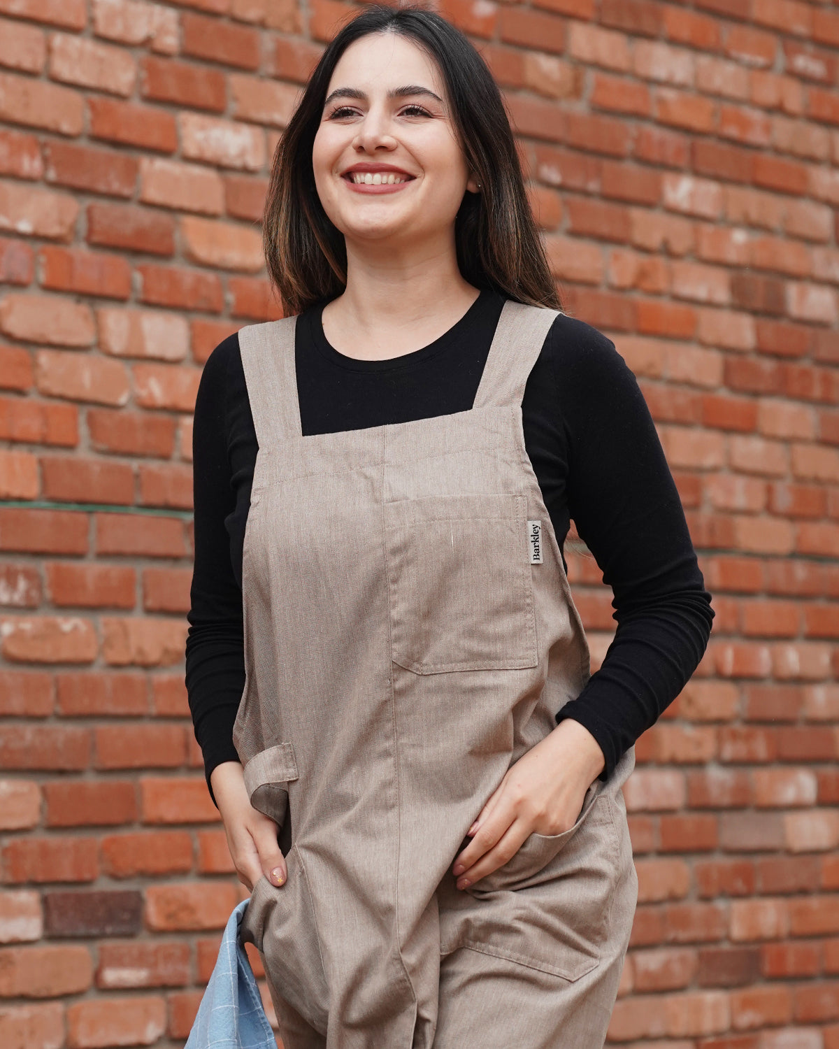 Greige Pinafore Apron